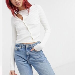 NWOT & Other Stories Asymmetric Cardigan in Off-White